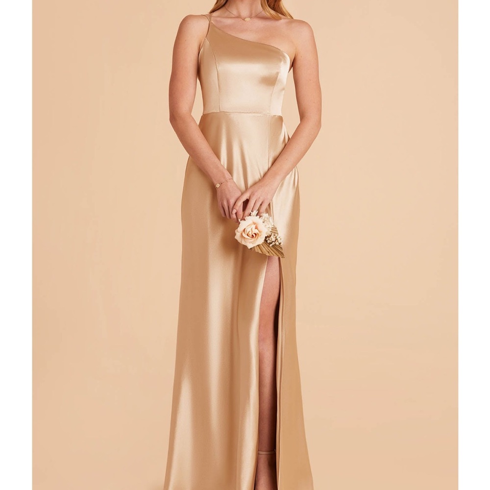 Birdy Grey Kensie Shiny Satin Gold Dress